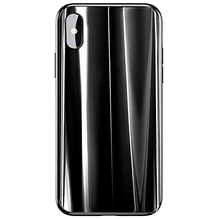Чехол для iPhone X Baseus Glass Sparkling - Черный (WIAPIPHX-KI01)