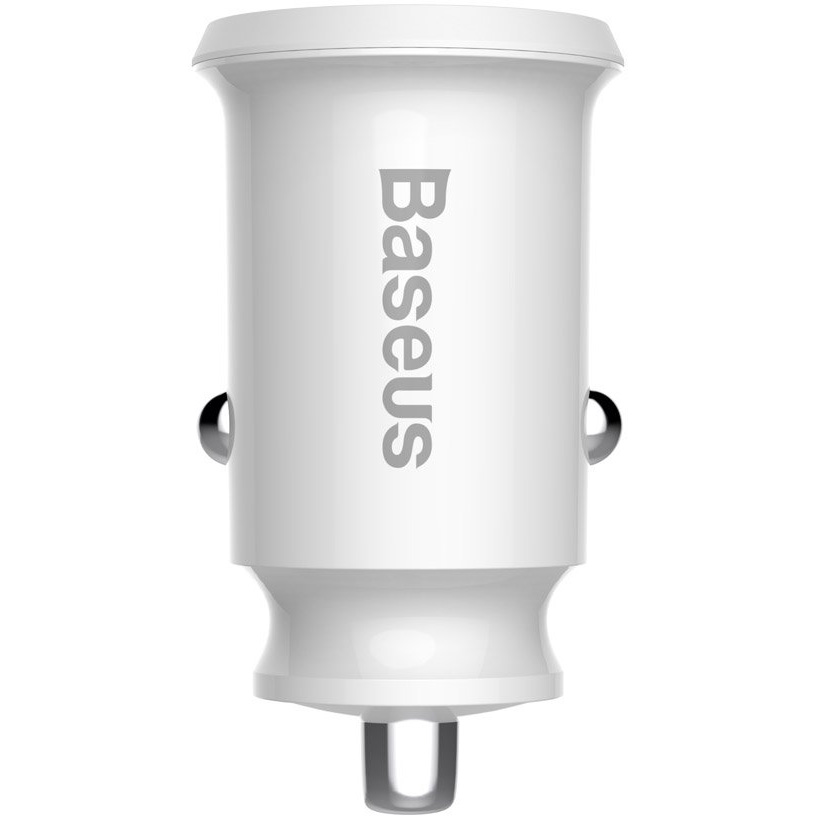Автомобильное зарядное устройство 2xUSB Baseus Grain - Белое (CCALL-ML02)