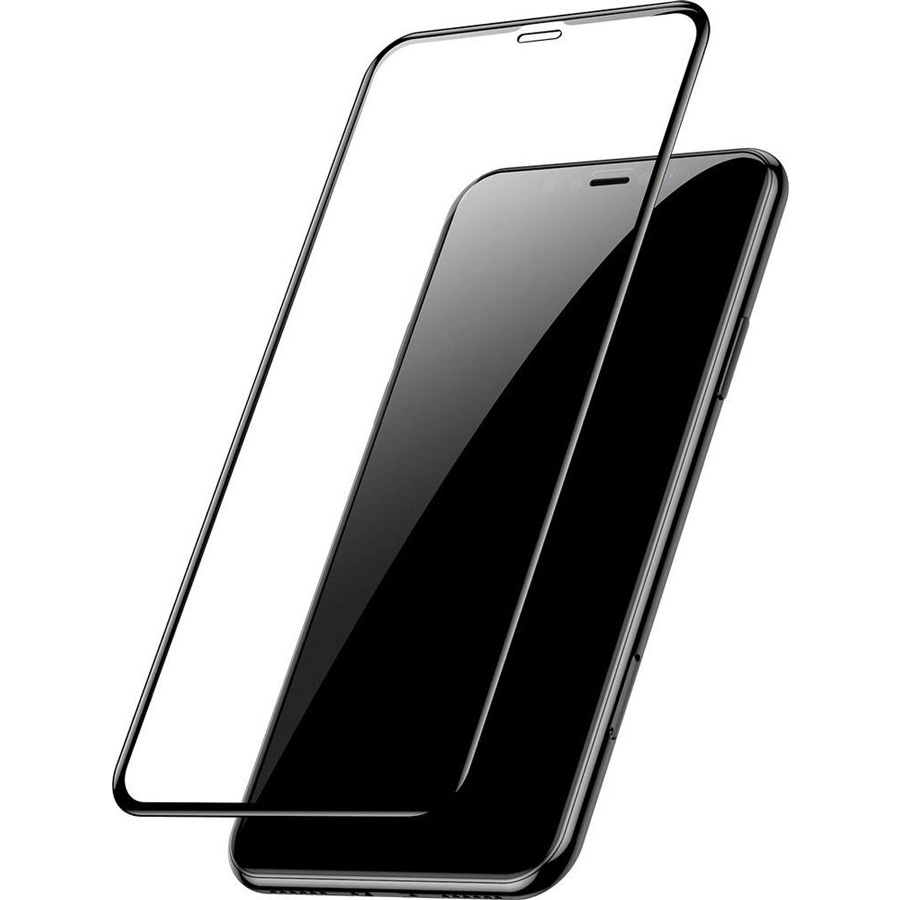 Комплект защитных стекол для iPhone 11/XR 0.3мм Baseus Full-glass - Черный (SGAPIPH61S-KC01)