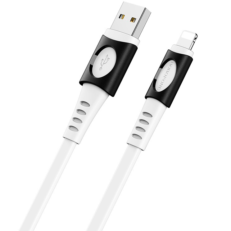 Кабель USB 2.0 A (m) - Lightning (m) 1м Borofone BX35 Carib - Белый