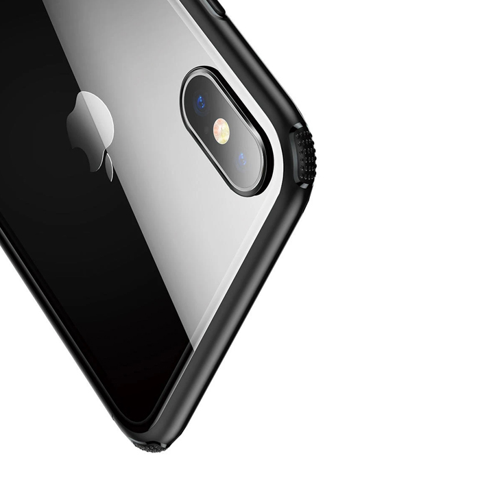 Чехол для iPhone XS Max с прозрачной задней панелью Baseus See-through Glass - Черный (WIAPIPH65-YS01)