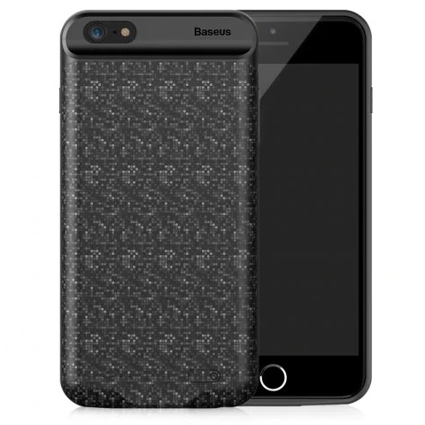 Чехол-аккумулятор для iPhone 6/6S 5000мАч Baseus Plaid Backpack - Black Pixel (ACAPIPH6S-LBJ01)