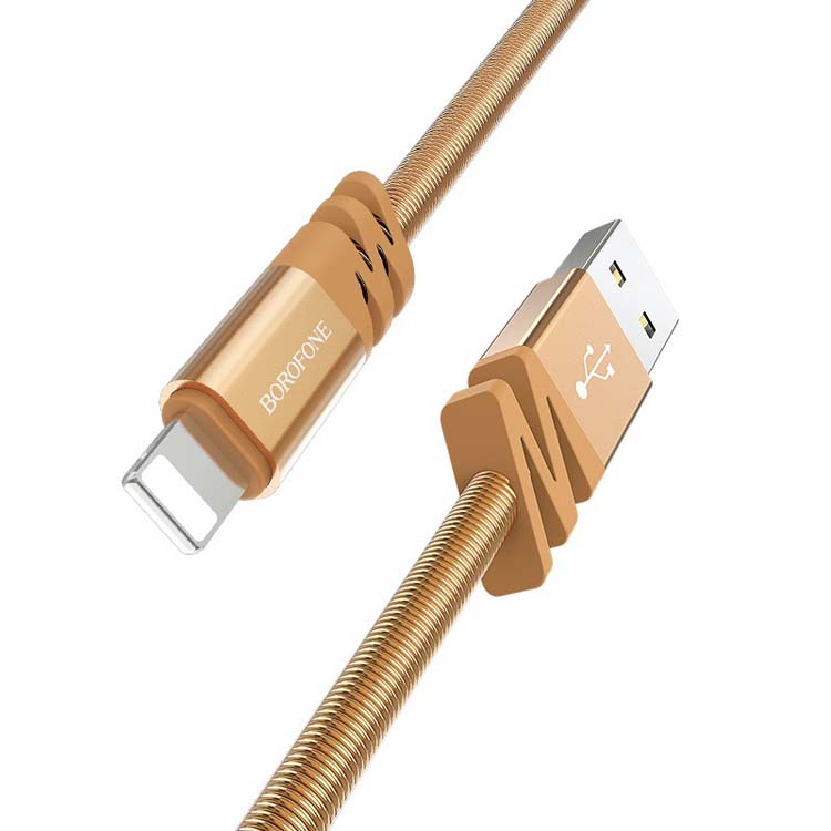 Кабель USB 2.0 A (m) - Lightning (m) 1м Borofone BX27 Dainty - Золотистый