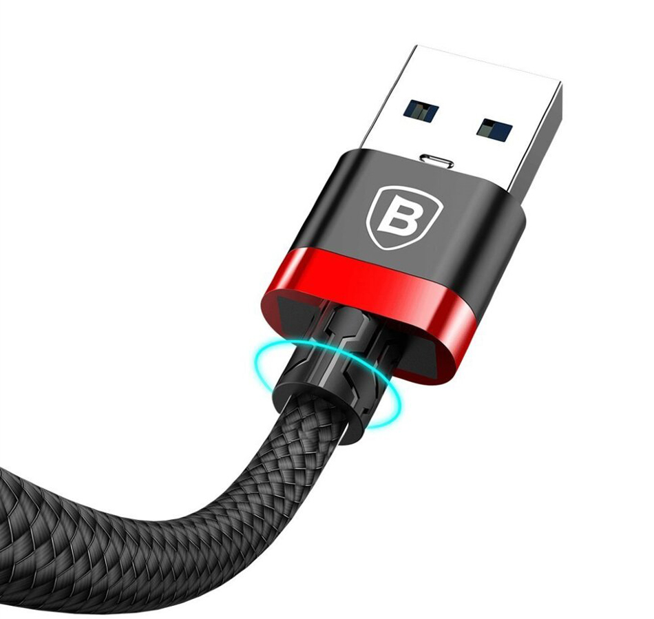 Кабель USB 3.0 A (m) - USB Type-C (m) 1м Baseus Golden Belt Series - Черный/Красный (CATGB-19)