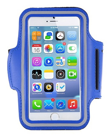 Спортивный чехол для телефона на руку средний InnoZone Armband - Синий