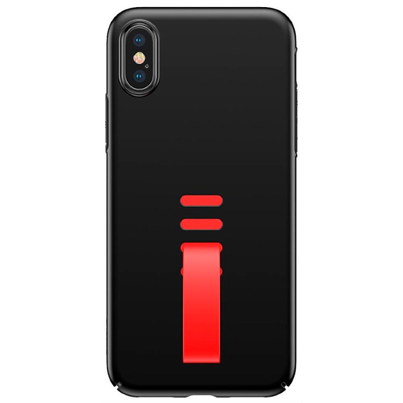Чехол для iPhone X Baseus Little Tail - Черный/Красный (WIAPIPHX-WB01)