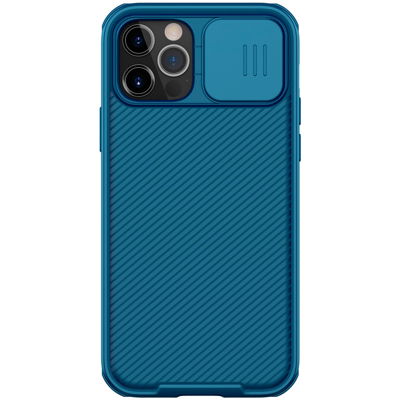 Чехол для iPhone 12/12 Pro с защитой камеры Nillkin CamShield Pro Case - Синий