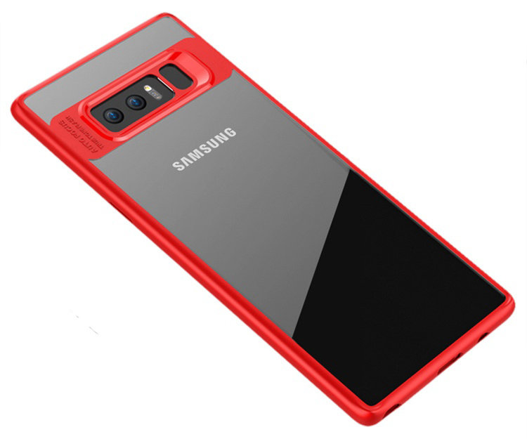 Чехол для Samsung Galaxy Note 8 с прозрачной задней панелью CAFELE - Красный