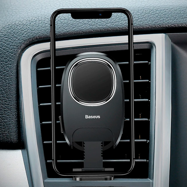 Автомобильный держатель для телефона в дефлектор магнитный Baseus Xiaochun Magnetic Car - Черный (SUCH-01)