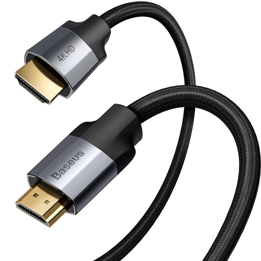 Кабель HDMI (m) - HDMI (m) 2м Baseus Enjoyment Series Adapter Cable - Темно-серый (CAKSX-C0G)