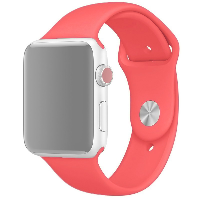 Ремешок для Apple Watch 1-6/SE 42/44 мм силиконовый InnoZone - Розовый (APWTSI42-29)