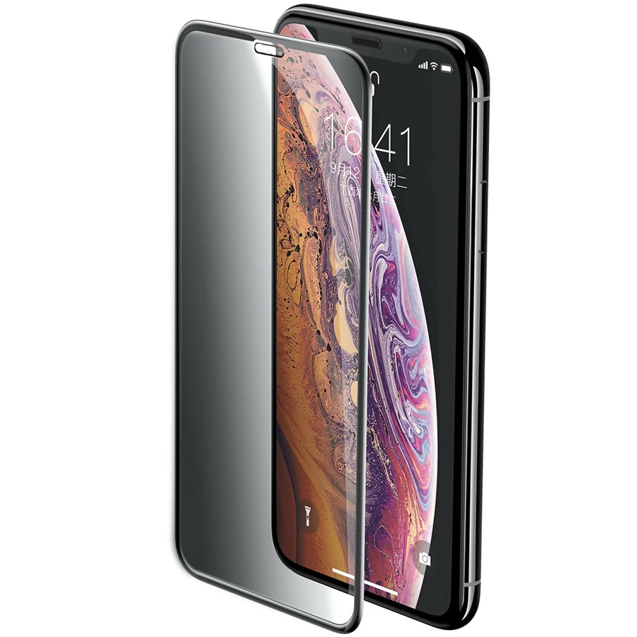 Защитное стекло для iPhone 11 Pro Max/XS Max антишпион Baseus Full-screen Curved Privacy Cellular Dust Prevention - Черное (SGAPIPH65-WC01)
