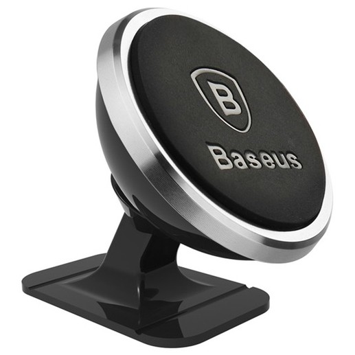 Автомобильный держатель для телефона магнитный Baseus 360-degree Rotation - Серебристый (SUGENT-NT0S/SUCX140012)