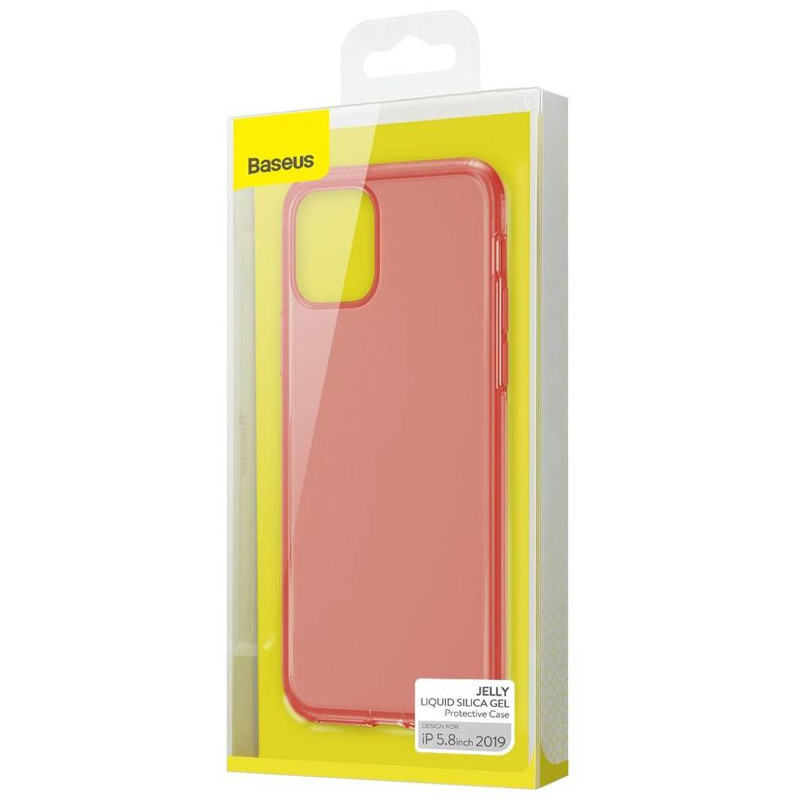 Чехол для iPhone 11 Pro Max Baseus Jelly Liquid Silica Gel - Красный (WIAPIPH65S-GD09)