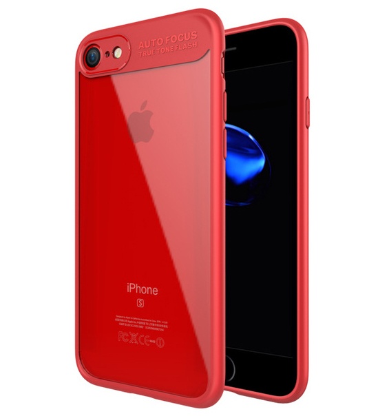 Чехол для iPhone 7/8 с прозрачной задней панелью CAFELE - Красный