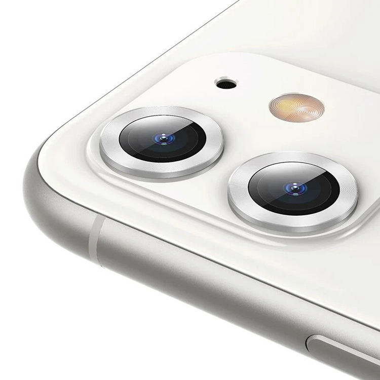 Защитное стекло для камеры iPhone 11 Baseus Alloy Protection Ring - Серебристое (SGAPIPH61S-AJT0S)