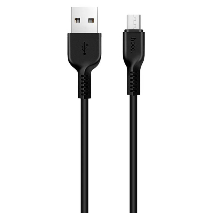 Кабель USB 2.0 A (m) - micro USB 2.0 B (m) 2м Hoco X20 Flash - Черный