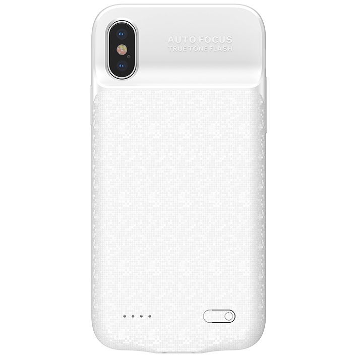 Чехол-аккумулятор для iPhone X/XS 3500мАч Baseus Plaid Backpack - White Pixel (ACAPIPHX-BJ02)