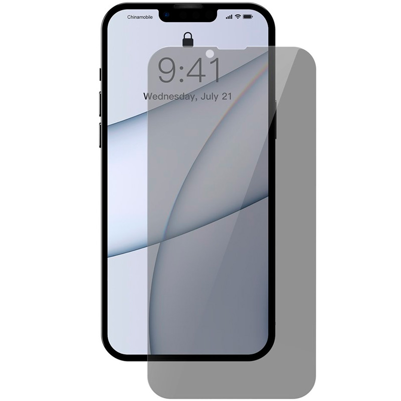 Комплект защитных стекол для iPhone 13 Pro Max антишпион 0.3мм Baseus Full-glass Tempered Glass Film Anti-spy (SGBL020802)