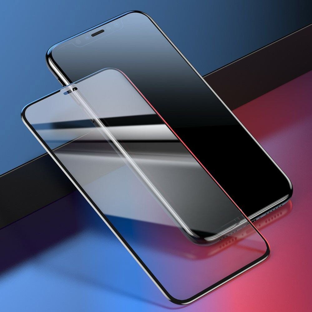 Защитное стекло для iPhone 11 Pro Max/XS Max Baseus Curved-screen Crack-resistant Edges - Черное (SGAPIPH65-PE01)