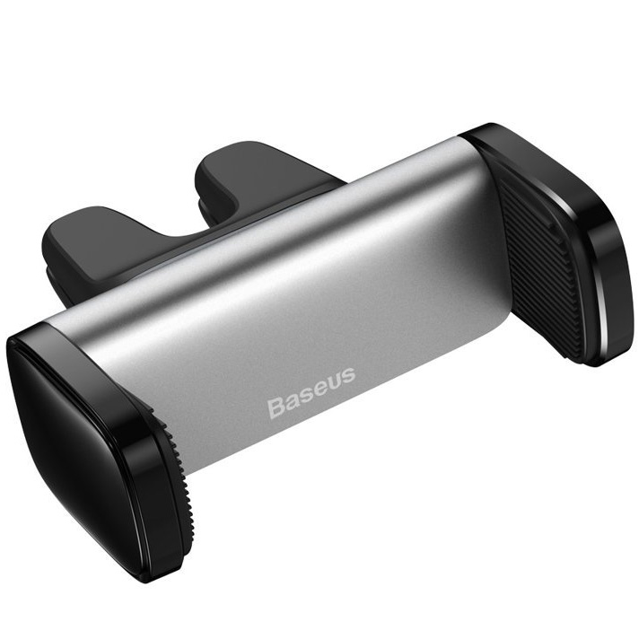 Автомобильный держатель для телефона в дефлектор Baseus Steel Cannon Air Outlet - Серебристый (SUGP-0S)