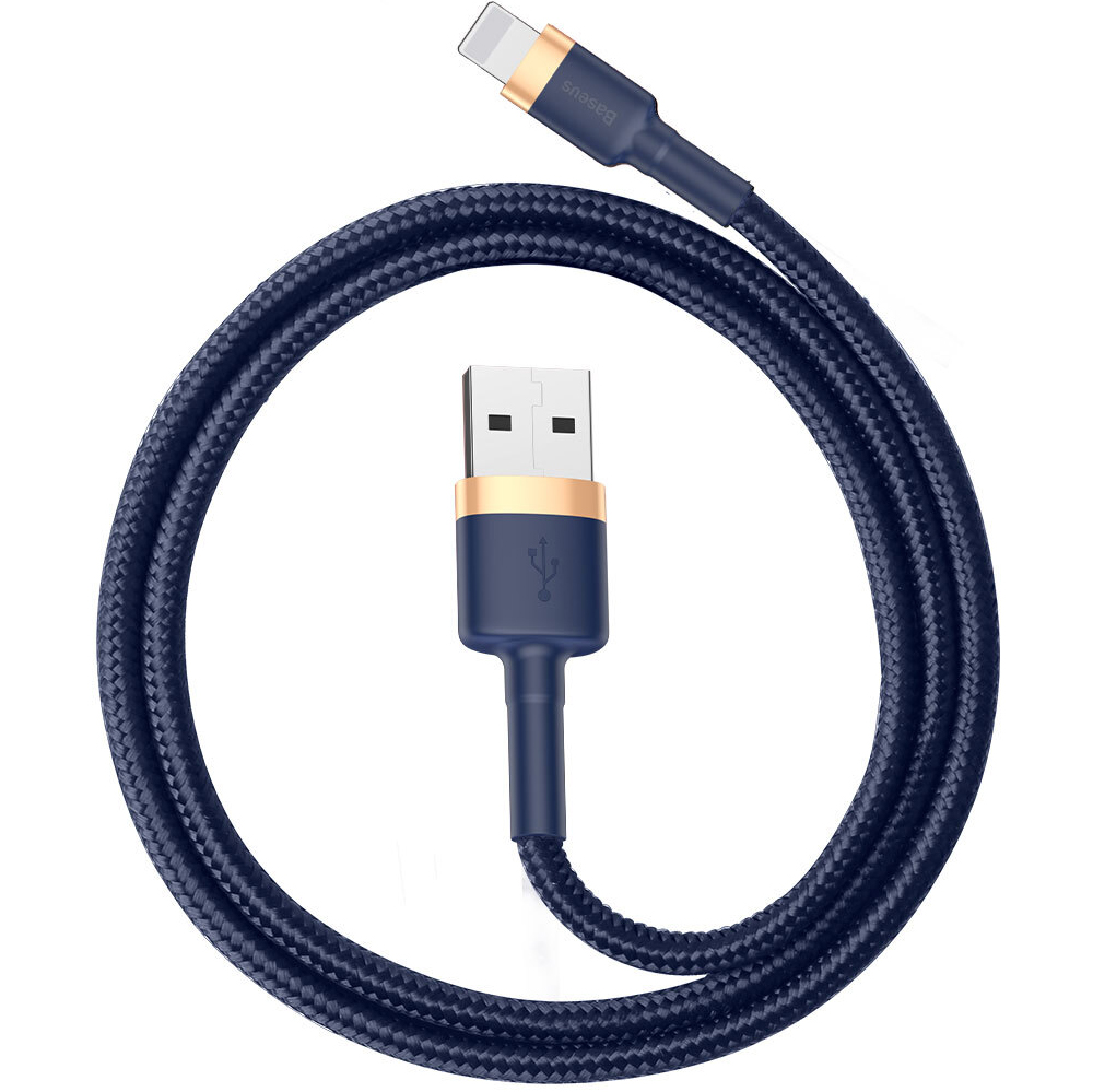 Кабель USB 2.0 A (m) - Lightning (m) 2м Baseus Cafule Cable 1.5A - Синий/Золотистый (CALKLF-CV3)
