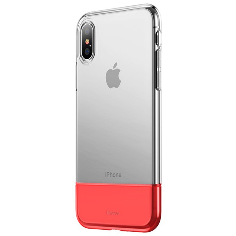 Чехол для iPhone XS Max гибридный Baseus Soft And Hard - Красный (WIAPIPH65-RY09)