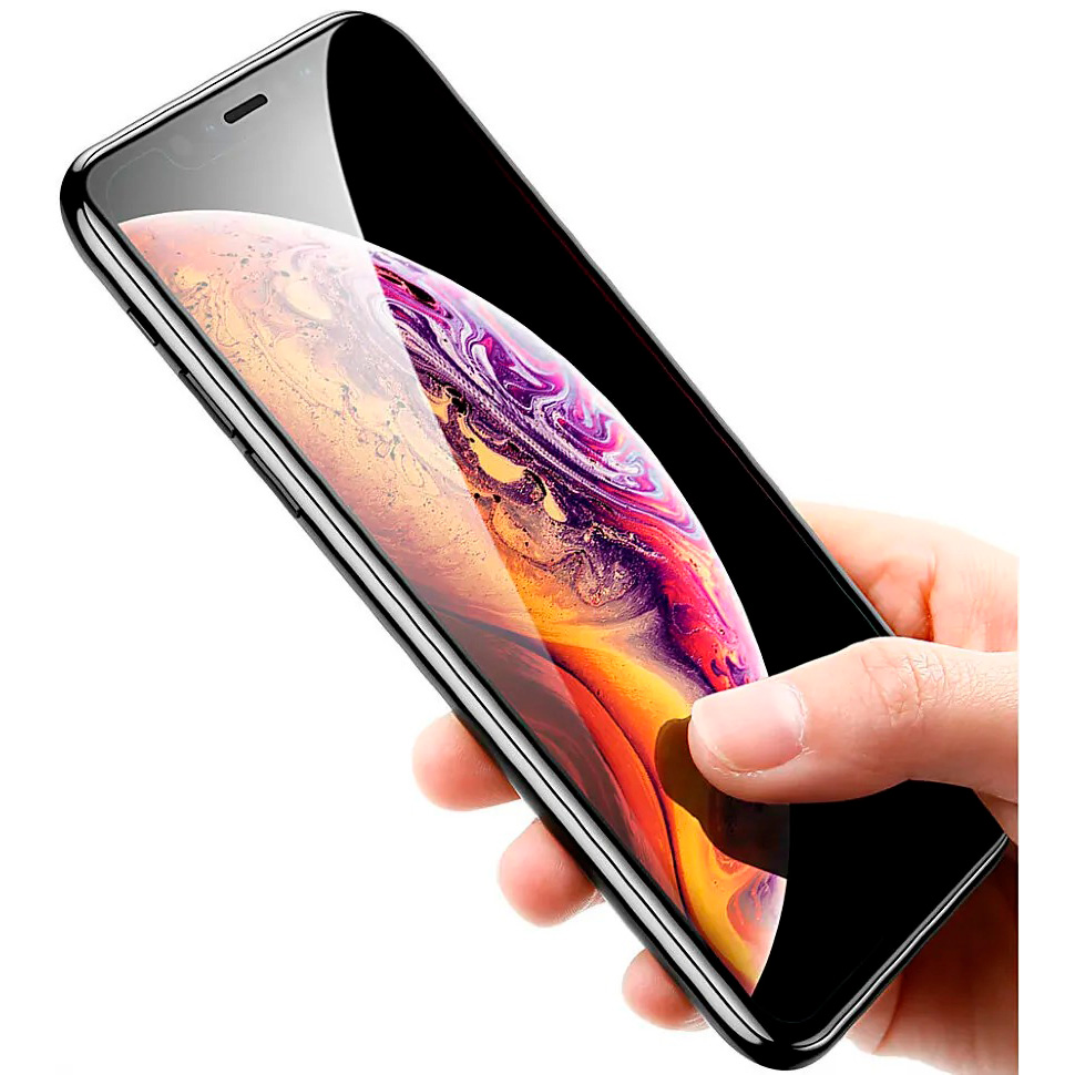 Защитное стекло для iPhone 11 Pro Max/XS Max Baseus Full Coverage Curved - Черное (SGAPIPH65-KC01)