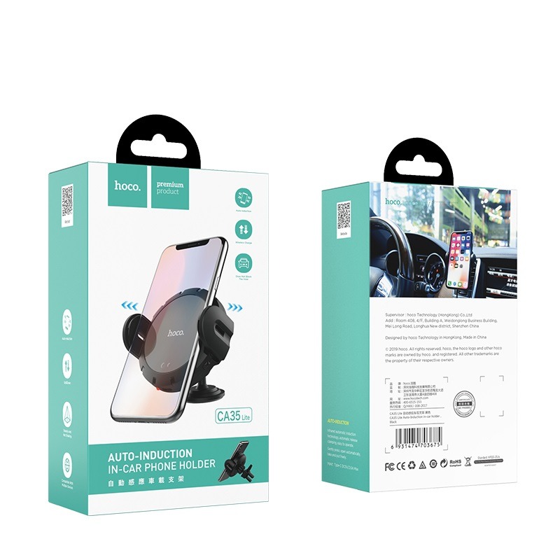 Автомобильный держатель для телефона Hoco CA35 Lite - Черный