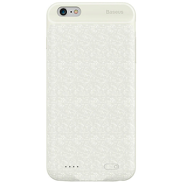 Чехол-аккумулятор для iPhone 7/8 5000мАч Baseus Plaid Backpack - White Pixel (ACAPIPH7-LBJ02)