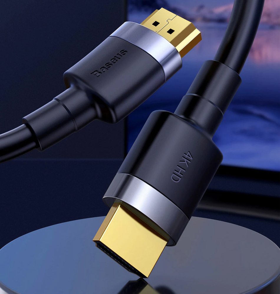 Кабель HDMI (m) - HDMI (m) 3м Baseus Cafule - Темно-серый (CADKLF-G01)