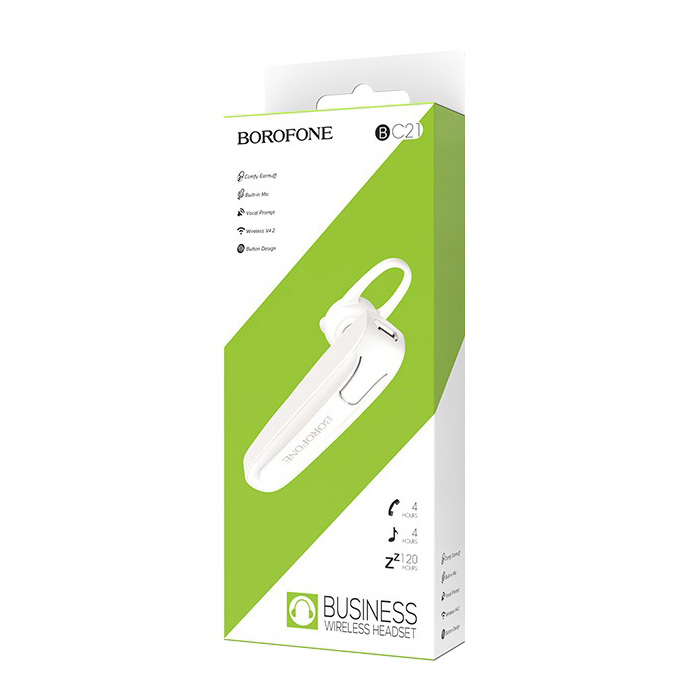 Гарнитура Bluetooth Borofone BC21 Encourage Sound Business - Белая
