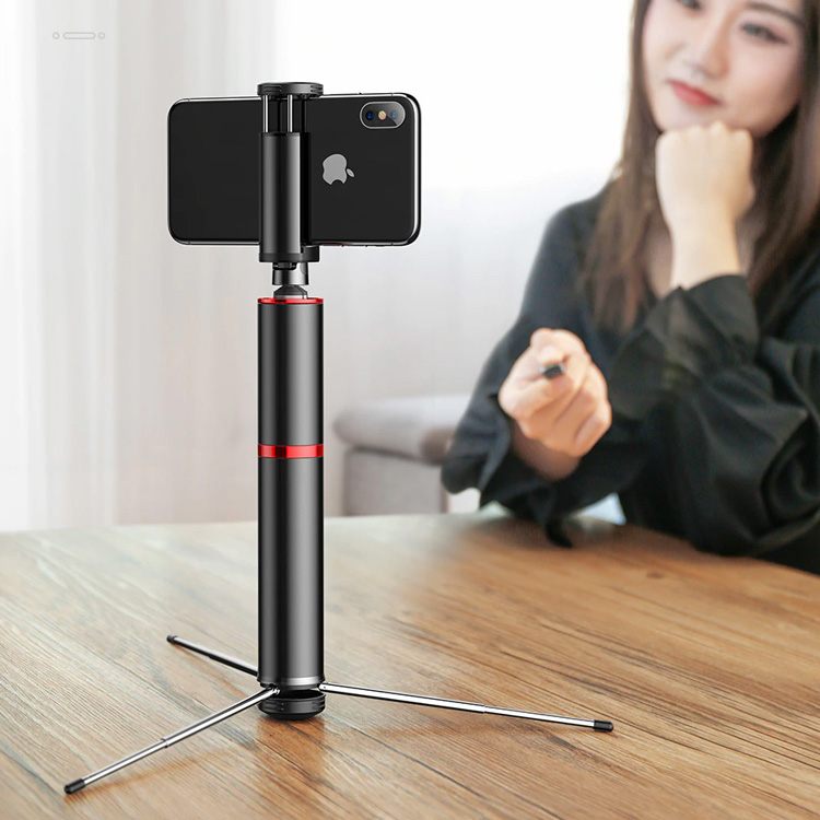 Штатив для телефона с пультом Bluetooth Baseus Fully Folding Selfie Stick - Черный/Красный (SUDYZP-D19)