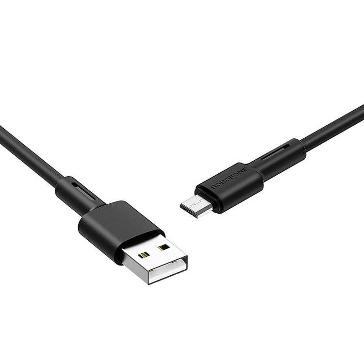 Кабель USB 2.0 A (m) - micro USB 2.0 B (m) 1м Borofone BX31 Silicone - Черный