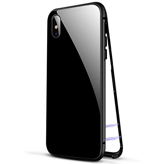 Чехол для iPhone X с магнитной рамкой InnoZone Full Back - Черный