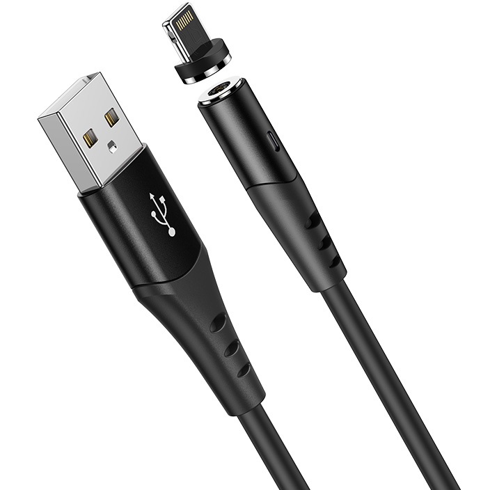 Магнитный кабель USB 2.0 A (m) - Lightning (m) 1м Hoco X60 Honorific - Черный