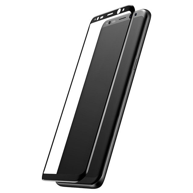 Защитное стекло для Samsung Galaxy S8 Baseus Silk-screen 3D Arc - Черное (SGSAS8-3D01)