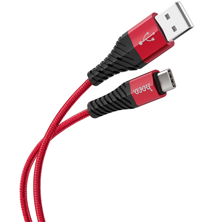 Кабель USB 2.0 A (m) - USB Type-C (m) 1м Hoco X38 Cool - Красный