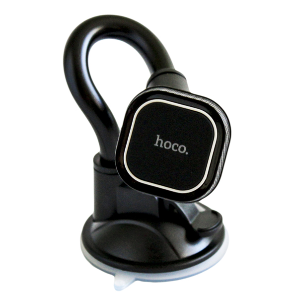 Автомобильный держатель для телефона на присоске магнитный Hoco CA55 Astute Series - Черный/Серый