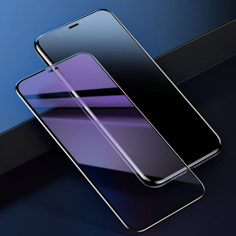 Защитное стекло для iPhone 11/XR 0.23мм Baseus Full-glass Anti-bluelight - Черное (SGAPIPH61-ATE01)