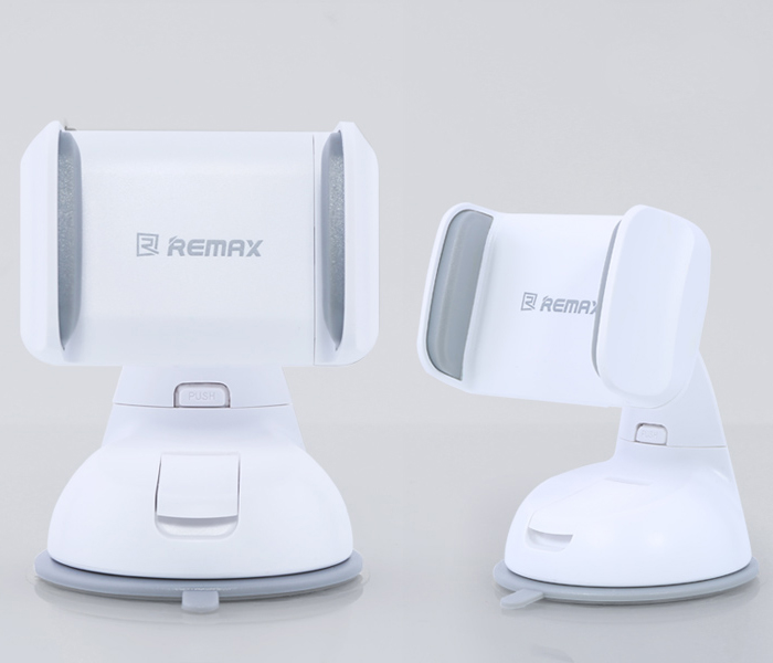 Автомобильный держатель для телефона на присоске Remax RM-C06 - Белый/Серый