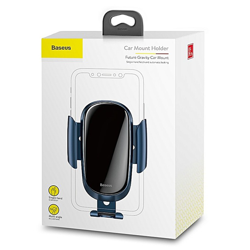 Автомобильный держатель для телефона в дефлектор Baseus Smart Car Mount Cell - Синий (SUGENT-ZN03)