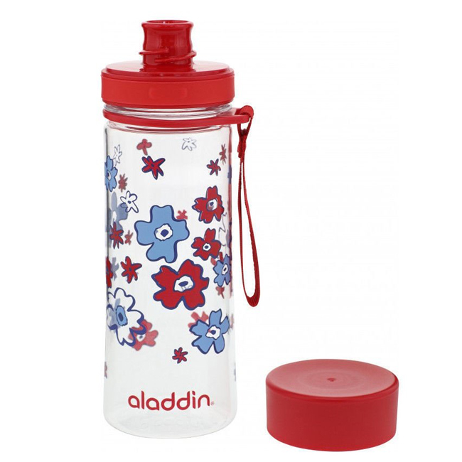 Бутылка для воды 0.35л Aladdin Aveo - Красный узор (10-01101-086)