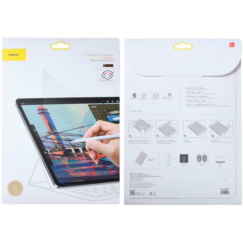Защитная пленка для iPad Pro 11" 2018,2020/iPad Air 10.9" 2020 0.15мм Baseus Paper-like Film (SGAPIPD-BZK02)