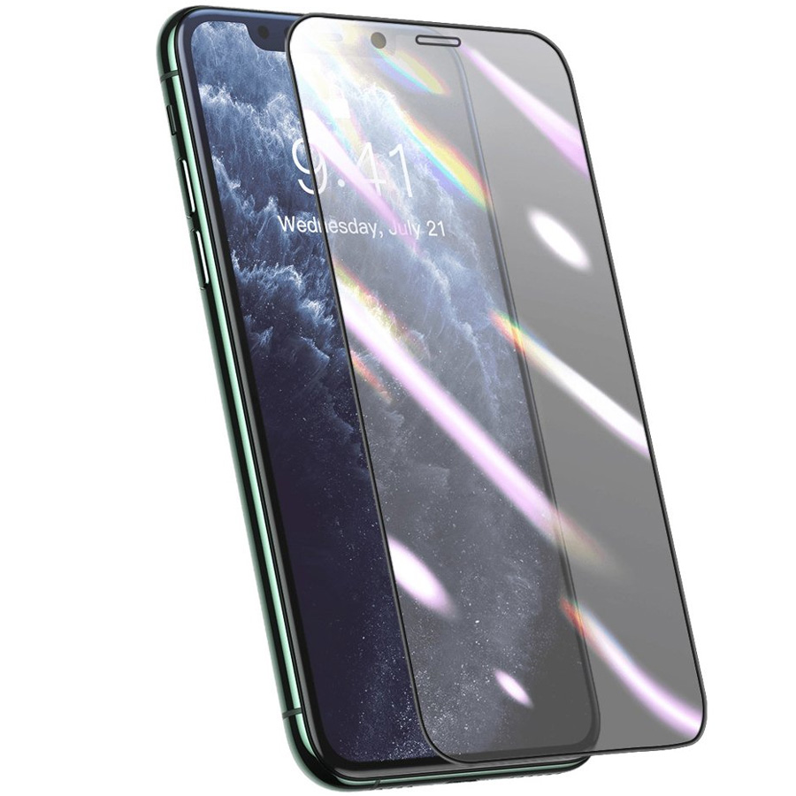 Защитное стекло для iPhone 11 Pro Max/XS Max Baseus Full-screen Curved Composite - Черное (SGAPIPH65S-HA01)
