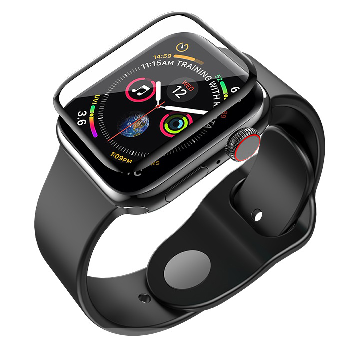 Защитное стекло для Apple Watch 4/5 44мм Hoco Curved High-definition - Черное