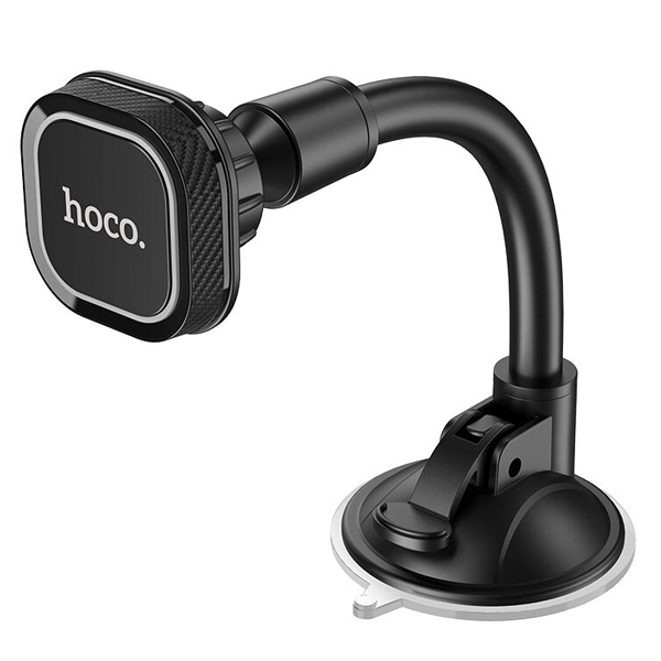 Автомобильный держатель для телефона на присоске магнитный Hoco CA55 Astute Series - Черный/Серый