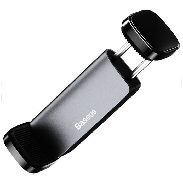 Автомобильный держатель для телефона в дефлектор Baseus Steel Cannon Air Outlet - Черный (SUGP-01)