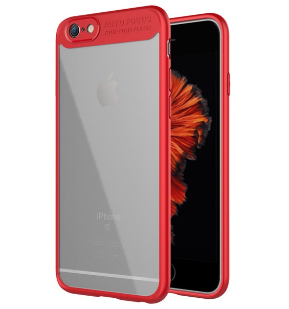 Чехол для iPhone 6/6S с прозрачной задней панелью CAFELE - Красный