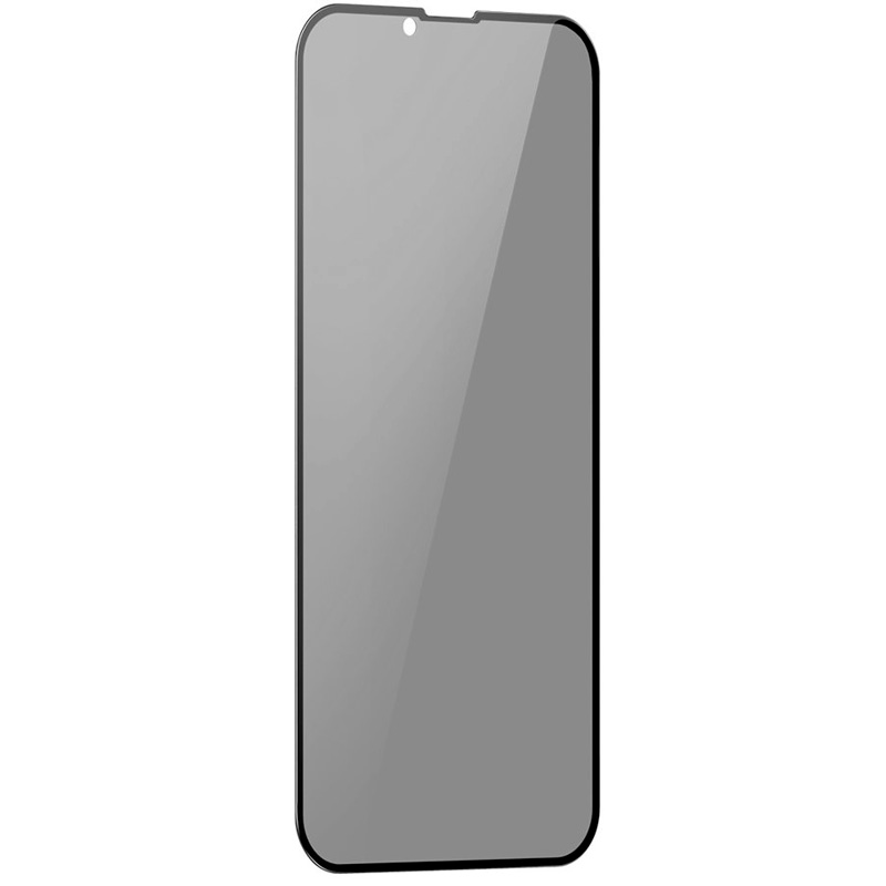 Комплект защитных стекол для iPhone 13 Pro Max антишпион 0.3мм Baseus Full-screen And Full-glass - Черный (SGQP010801)